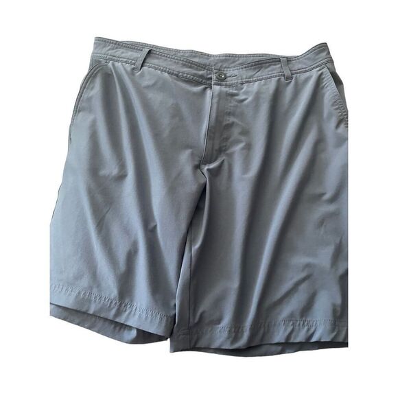 Columbia Mens Blue Zip Fly Flat Front Regular Fit Chino Short Size 38/10 - Picture 3 of 9